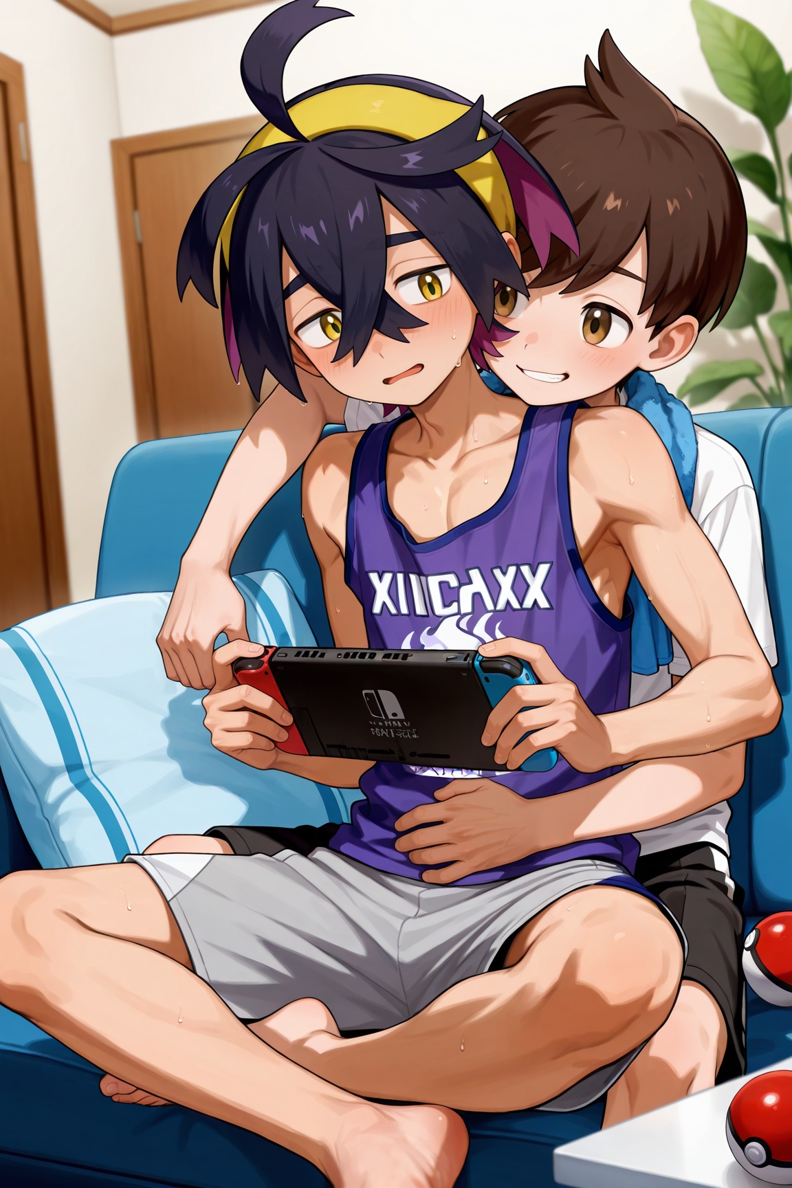 2boys,  male,  male focus on Tensor.Art
