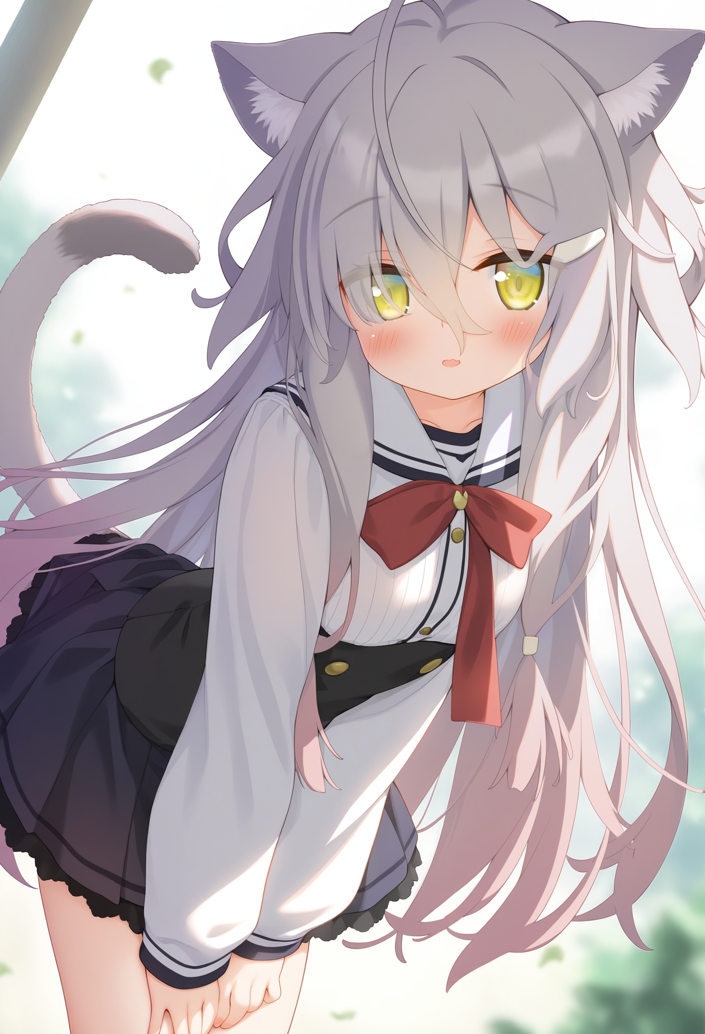 kuro \(sakura moyu\),  long hair,  cat ears on Tensor.Art