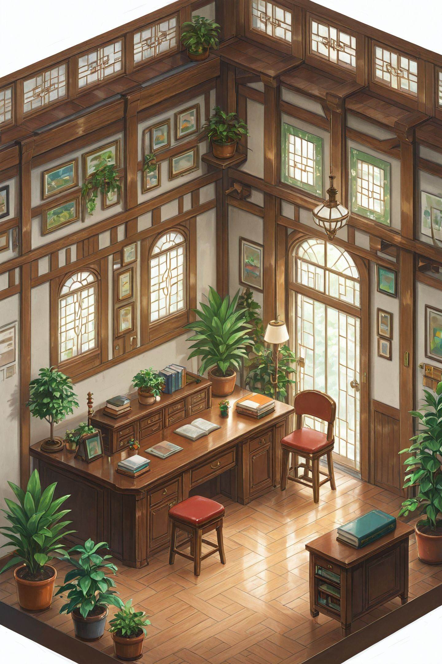 scenery,  potted plant,  window on Tensor.Art