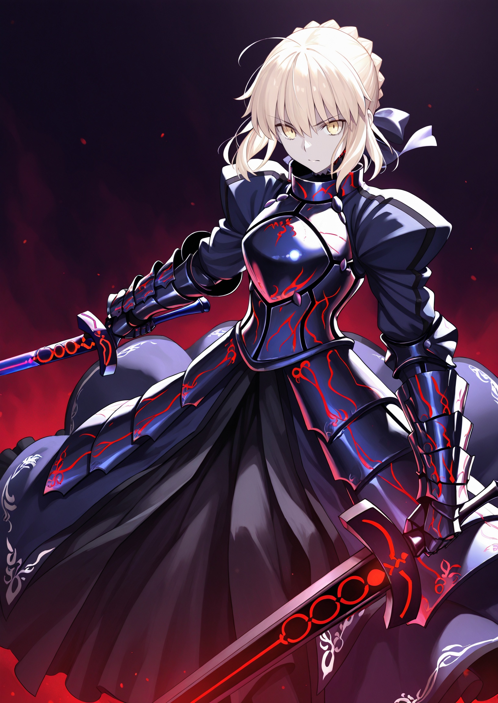 1girl,  saber alter,  weapon on Tensor.Art