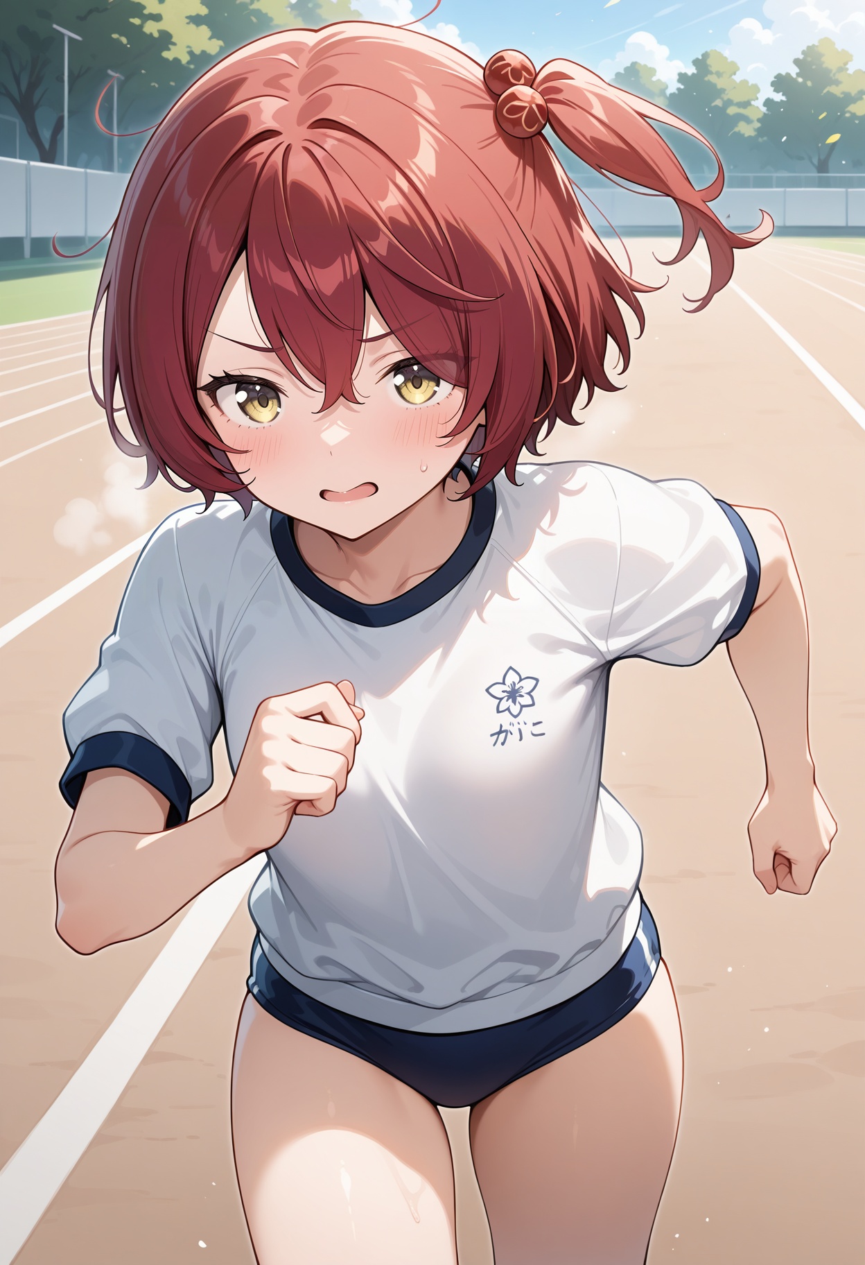 aakomari,  short hair,  red hair on Tensor.Art