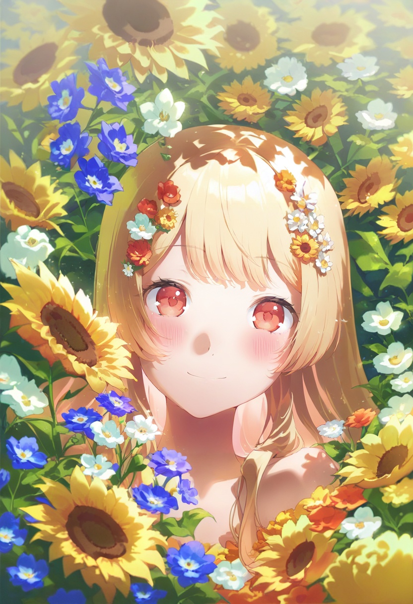1girl,  flower,  solo on Tensor.Art