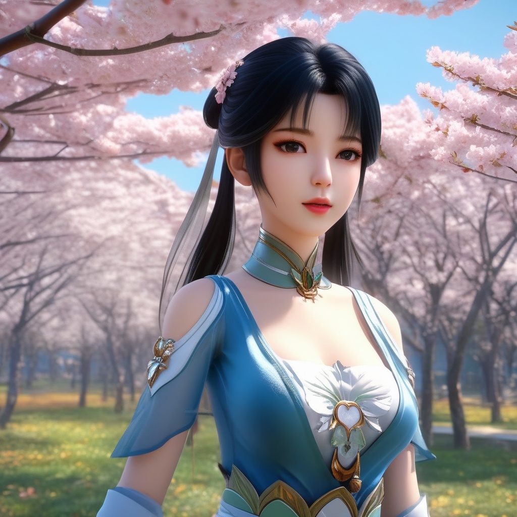 <lora:834-DA-XL-诛仙-碧瑶:0.8>, (,1girl, ,best quality, ),,  ,ultra detailed 8k cg,ultra realistic 8k cg, ,masterpiece, (( , )),, ,science fiction,mole, ,    ,(,cherry blossoms, autumn leaves,perfect cherry blossom,   ), (cleavage),,
