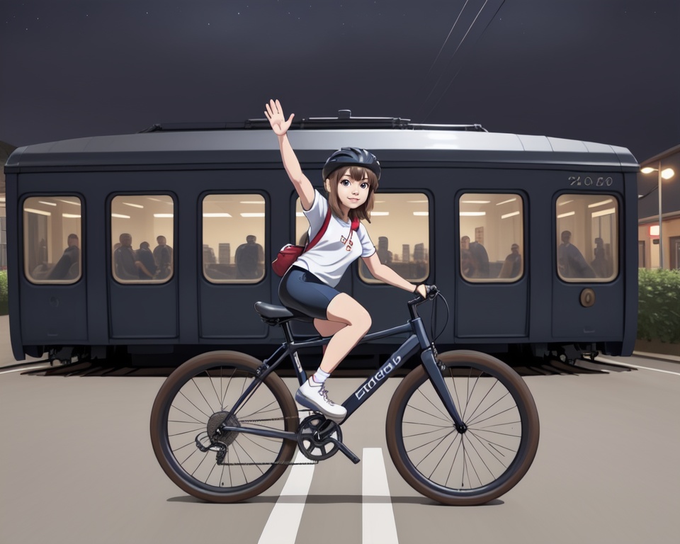 1girl,  ,  bicycle on Tensor.Art