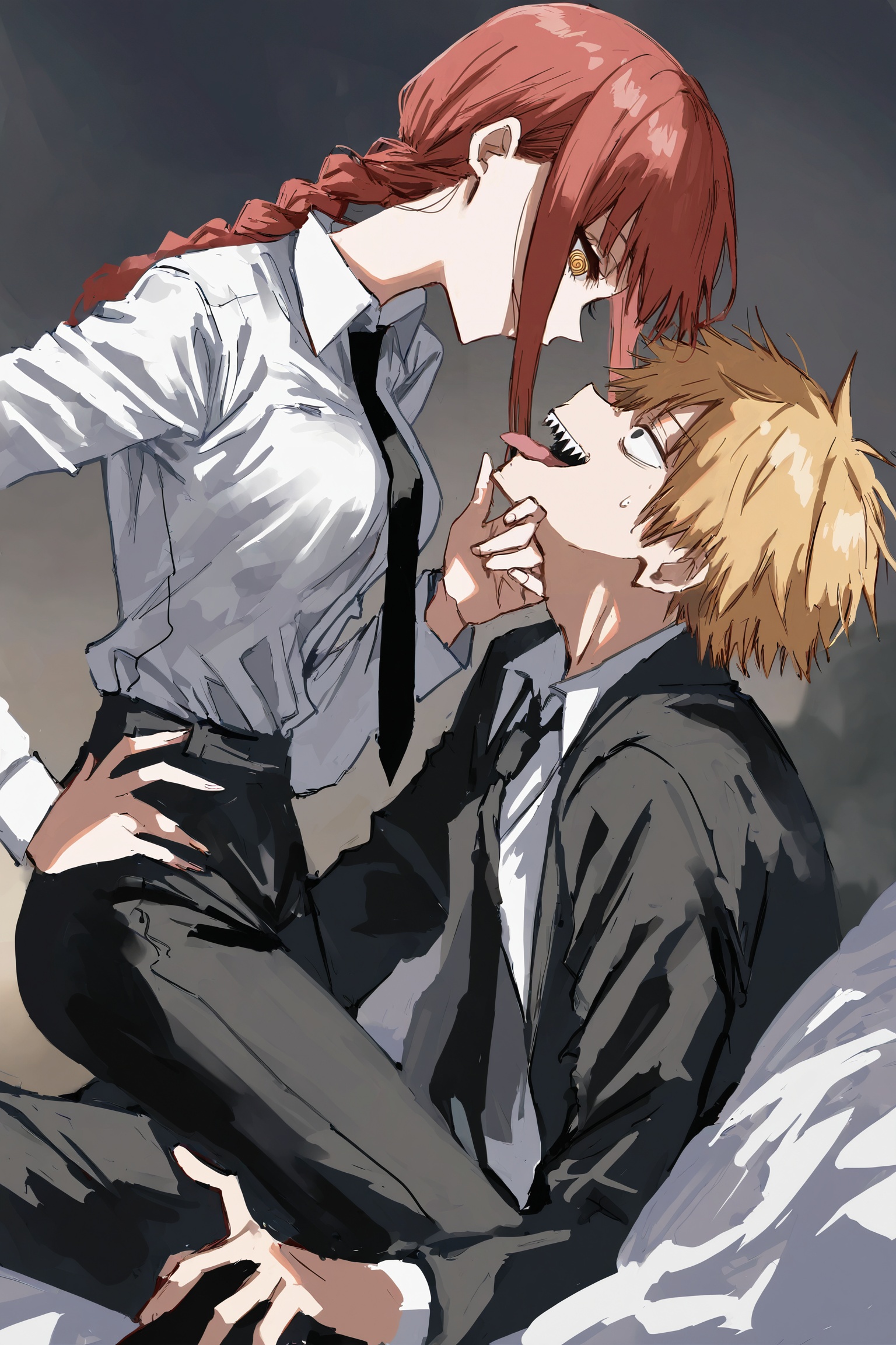 1boy,  1girl,  denji \(chainsaw man\) on Tensor.Art