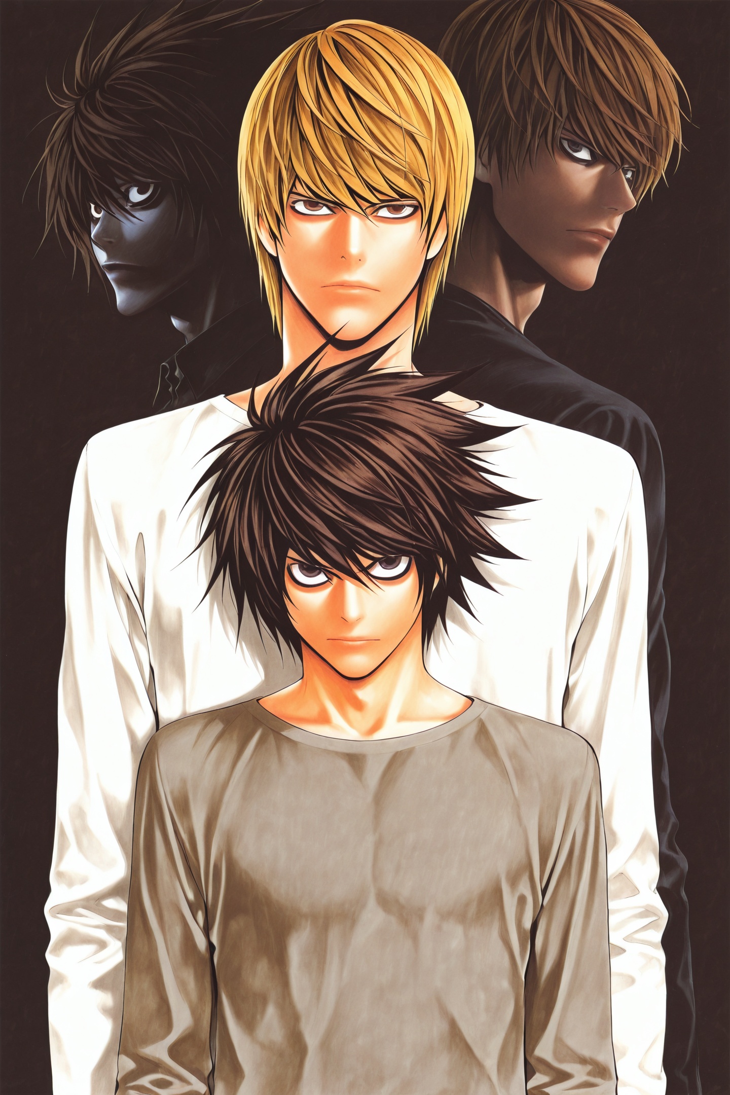 l_(death_note),  Light Yagami,  2boys on Tensor.Art