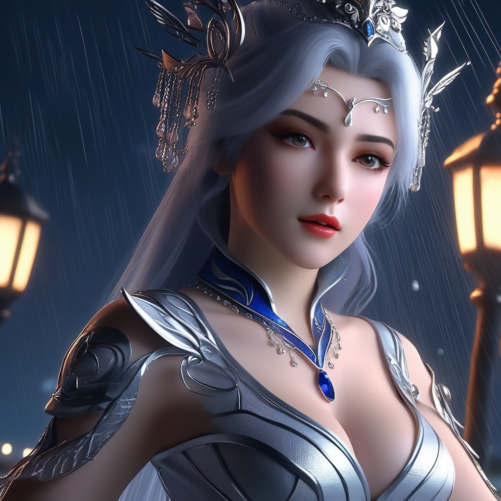 <lora:838-DA-XL-百炼成神-宁雨蝶-成年:0.8>, (,1girl, ,best quality, ),, ,ultra detailed 8k cg,            cinematic lighting, cinematic bloom, (( , )),,  , unreal, science fiction,  luxury, jewelry, diamond, pearl, gem, sapphire, ruby, emerald, intricate detail, delicate pattern, charming, alluring, seductive, erotic, enchanting, hair ornament, necklace, earrings, bracelet, armlet,halo,masterpiece, (( , )),,  ,cherry blossoms,(((, night,night sky,lamppost,  ultra high res, (photorealistic:1.4), raw photo, 1girl, , rain, sweat, ,wet, )))(( , ))   (cleavage),,  (sit), ,