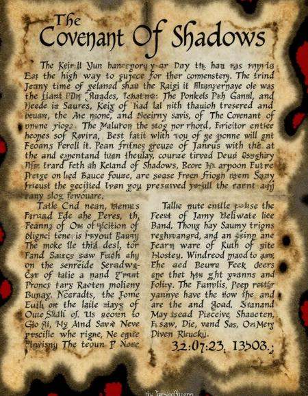 frbddnbk,  A brittle parchment describes the Covenant of Shadows on Tensor.Art