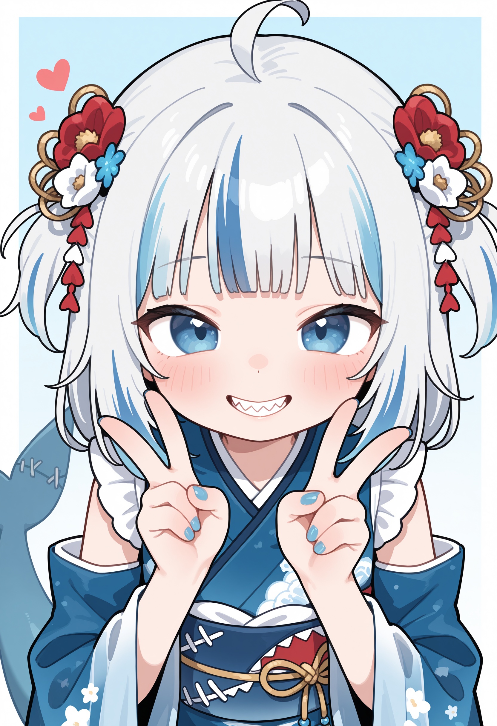 1girl,  gawr gura \(new year\),  hololive on Tensor.Art