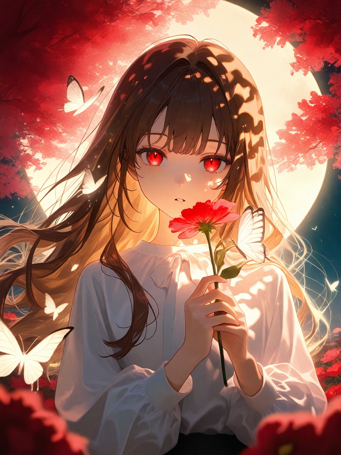 1girl,  simple background,  blurry on Tensor.Art