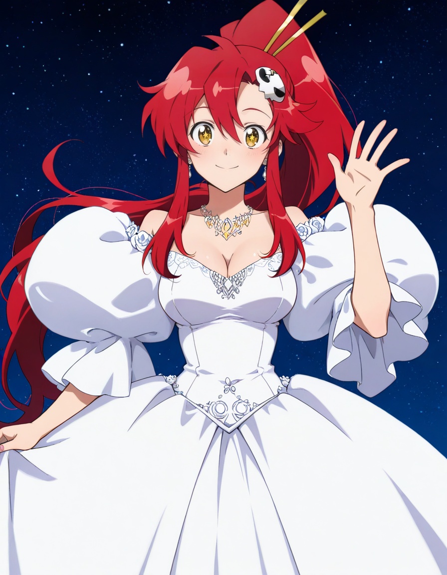 anime screencap,  yoko \(gurren-lagann\),  white dress on Tensor.Art