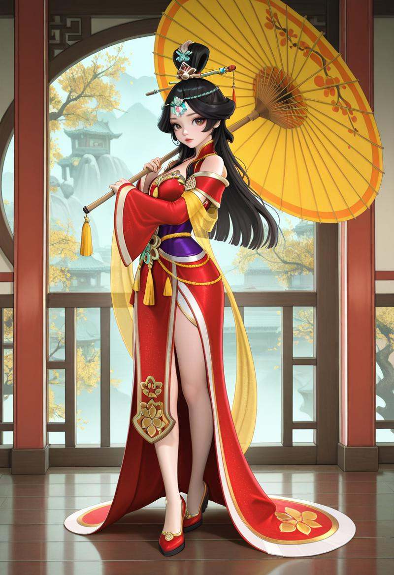 1girl,  wangzhaojun,  brown eyes on Tensor.Art