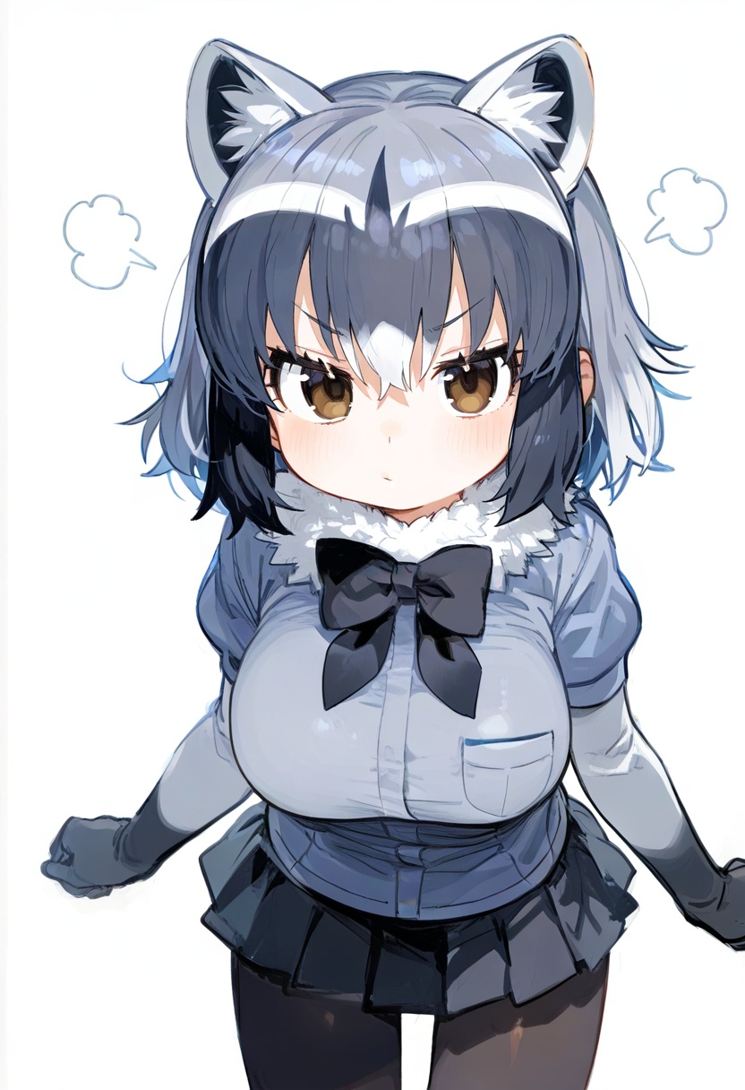1girl,  common raccoon \(kemono friends\),  kemono friends on Tensor.Art