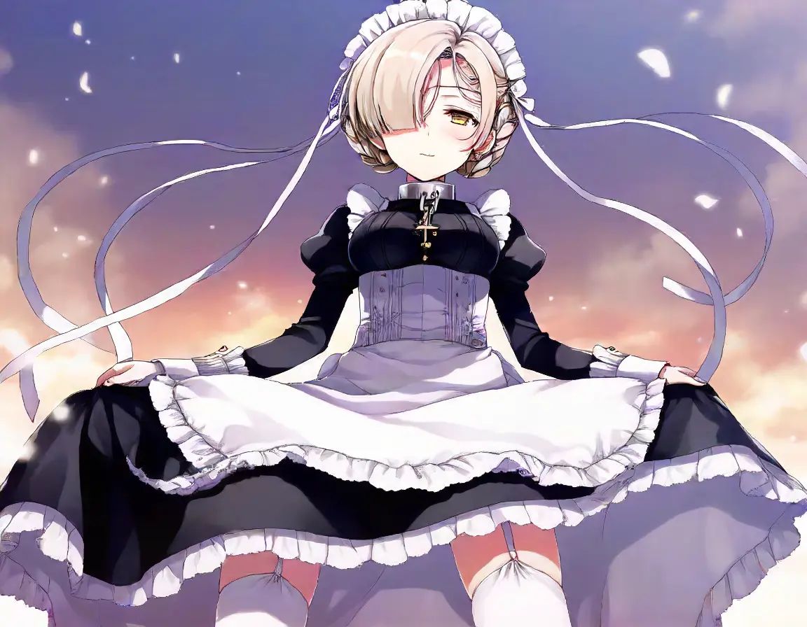 1girl,  sheffield \(azur lane\),  maid on Tensor.Art