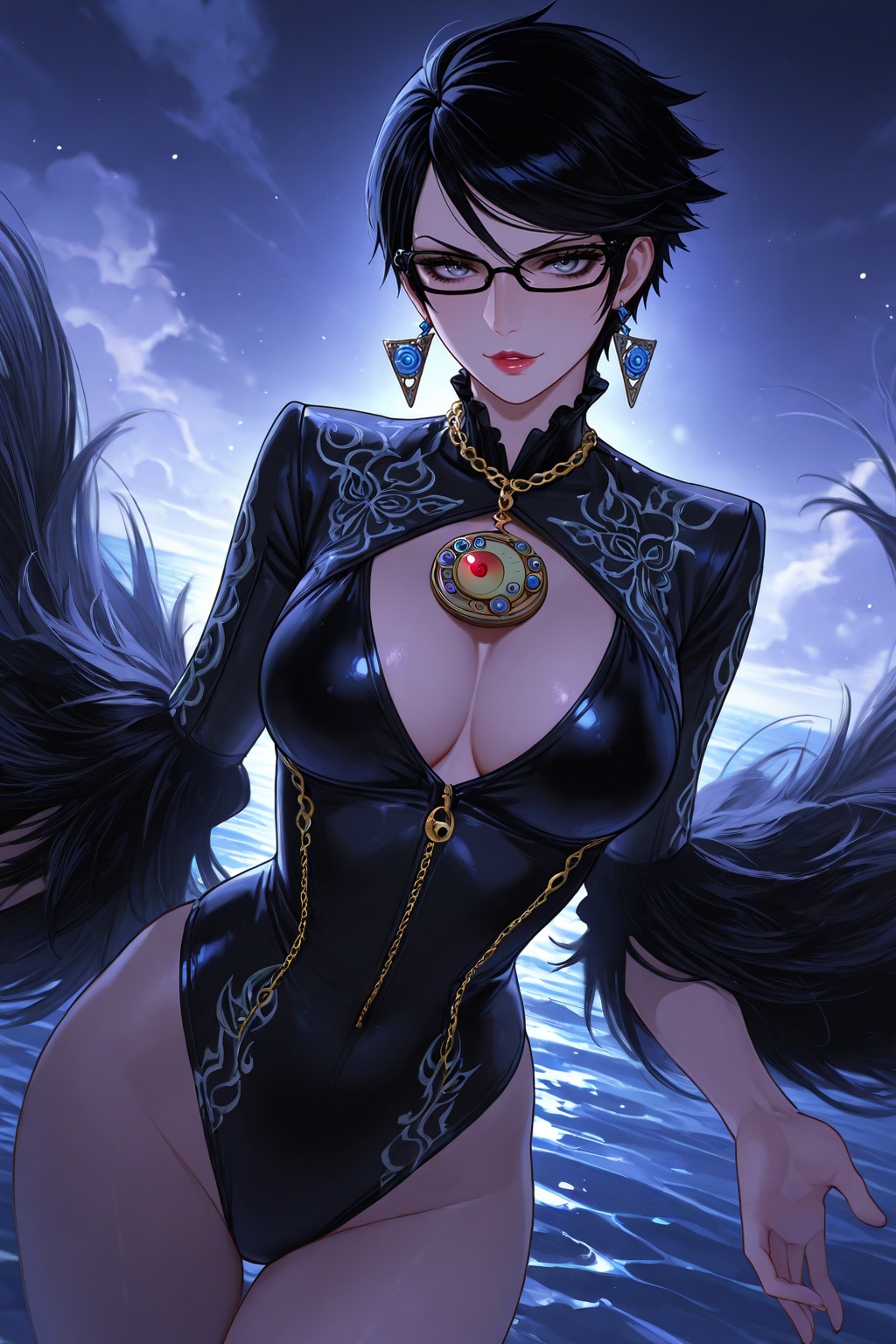 1 girl,  Bayonetta,  black hair by maxfeifei8 on Tensor.Art