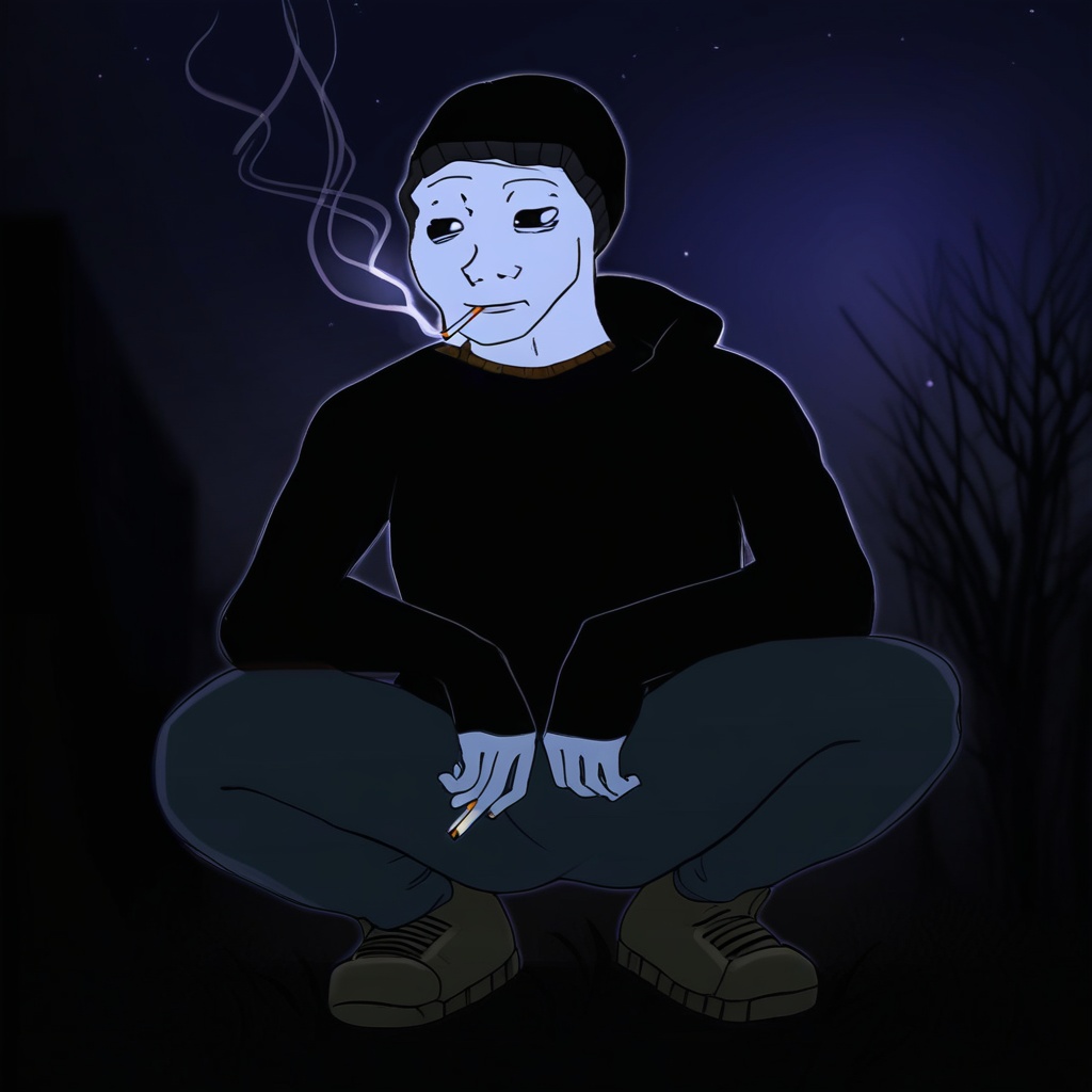doomer,  cigarette,  solo on Tensor.Art