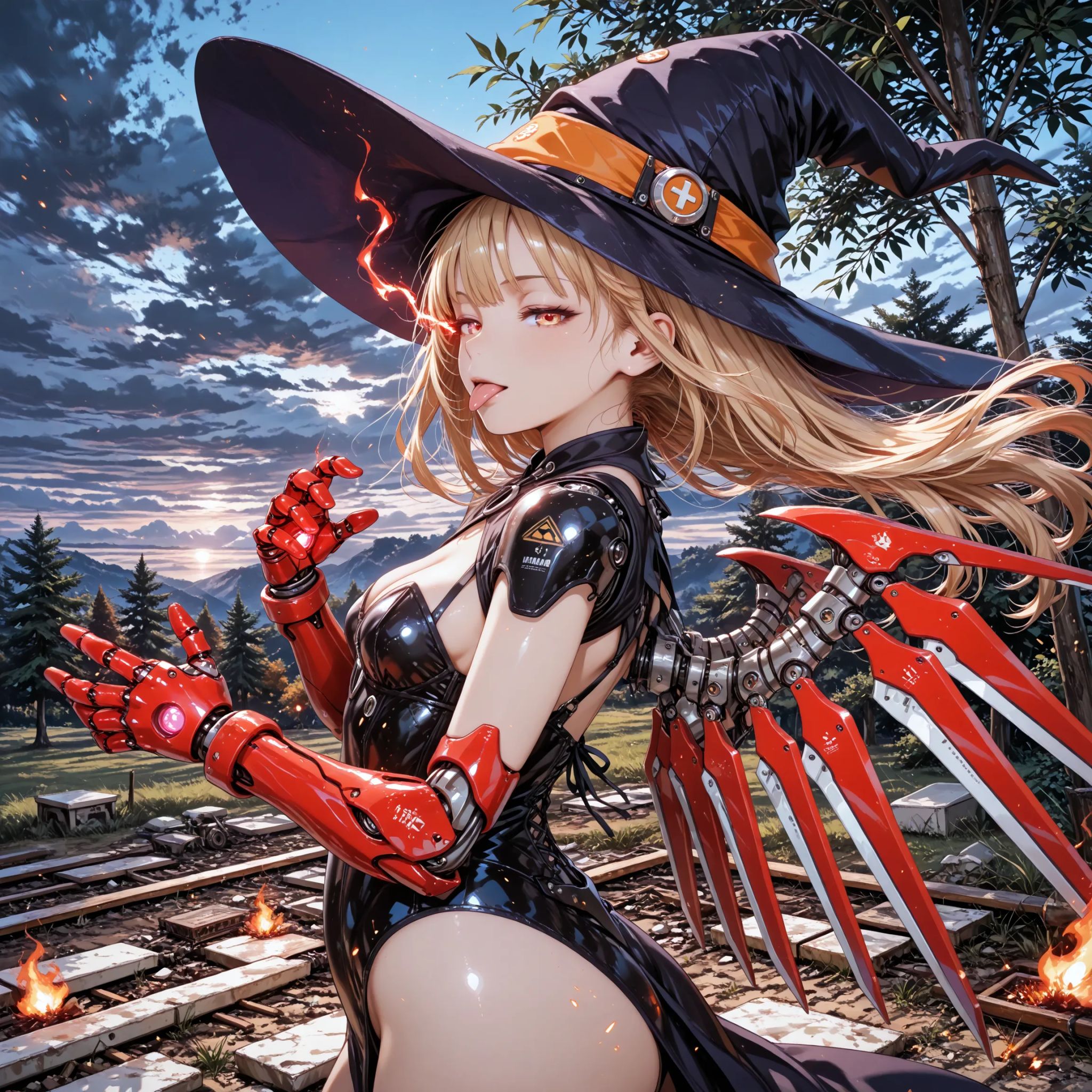 1girl,  witch,  half-closed eyes on Tensor.Art