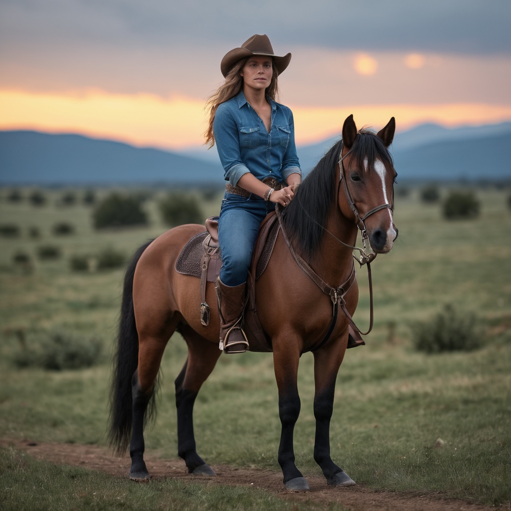 cowgirl ,  realistic illumination,  photorealistic on Tensor.Art