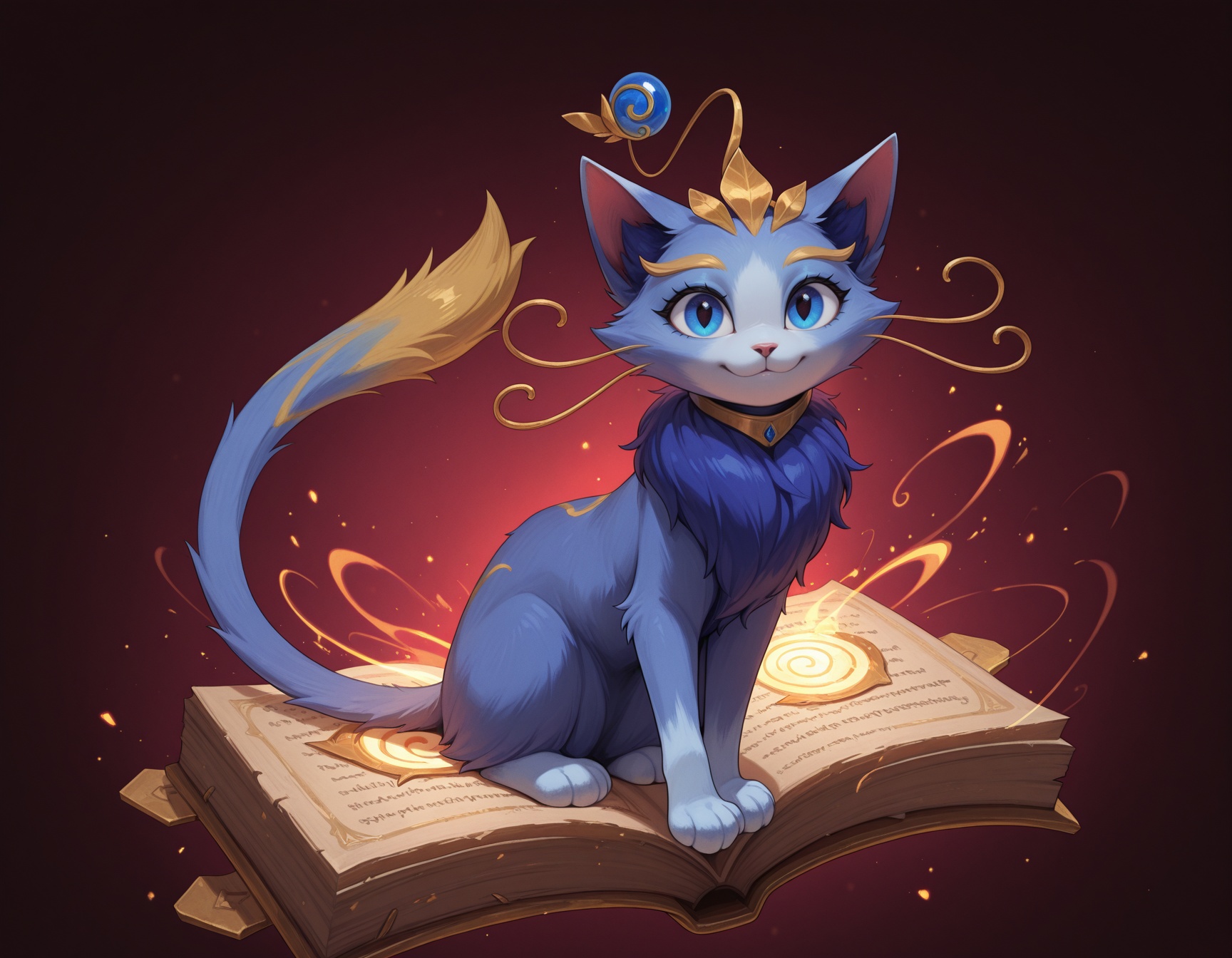 yuumi-default,  antennae orb,  female cat on Tensor.Art