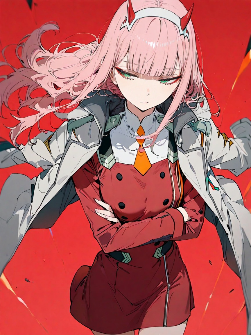 1girl,  kawaii,  zero two \(darling in the franxx\) on Tensor.Art