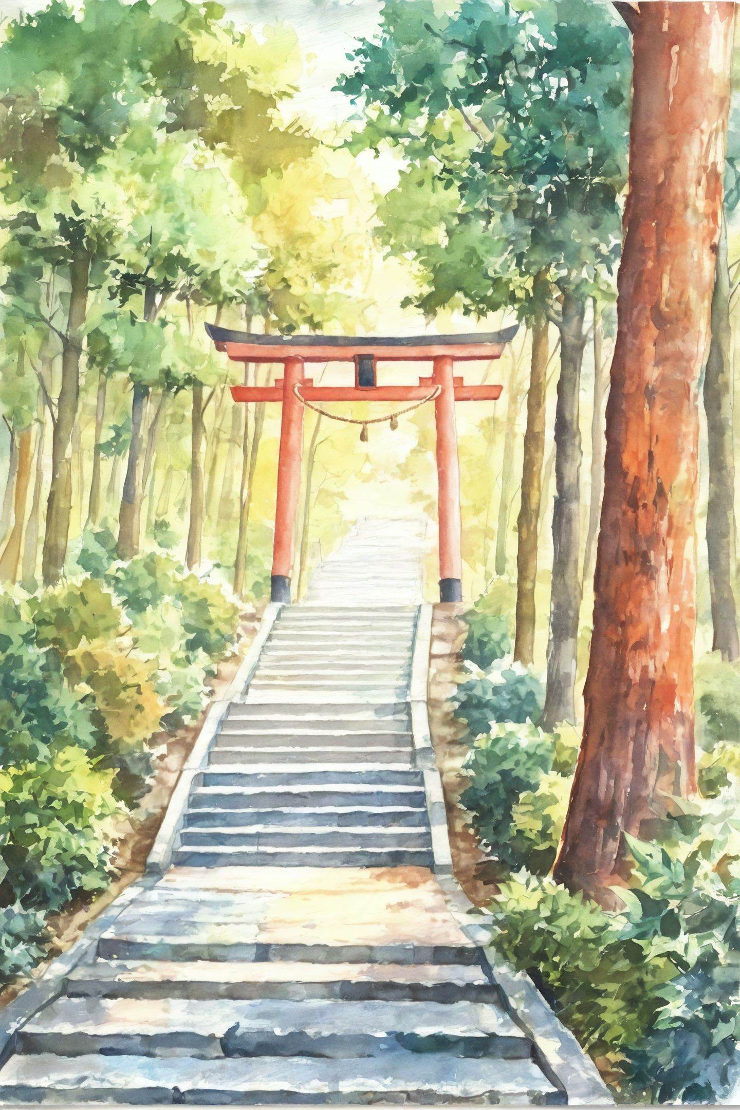 no humans,  traditional media,  watercolor \(medium\) on Tensor.Art