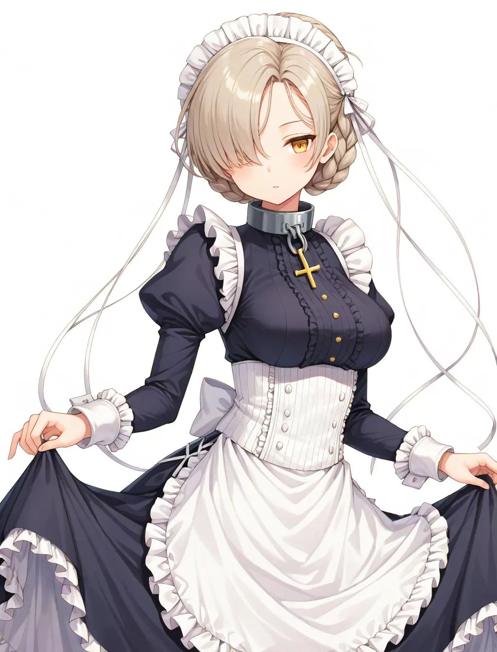 1girl,  sheffield \(azur lane\),  maid on Tensor.Art
