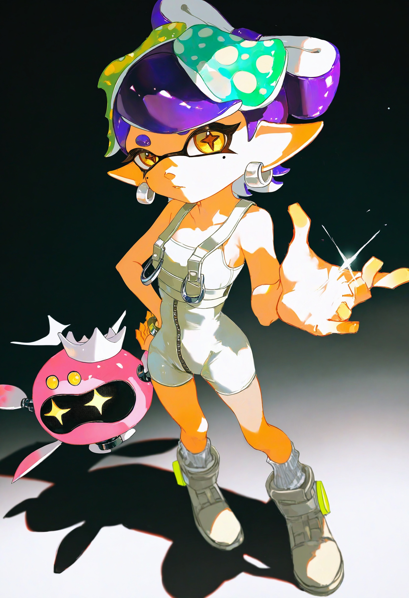 1girl,  (pearl drone \(splatoon\):1.1),  agent 8 \(splatoon\) on Tensor.Art