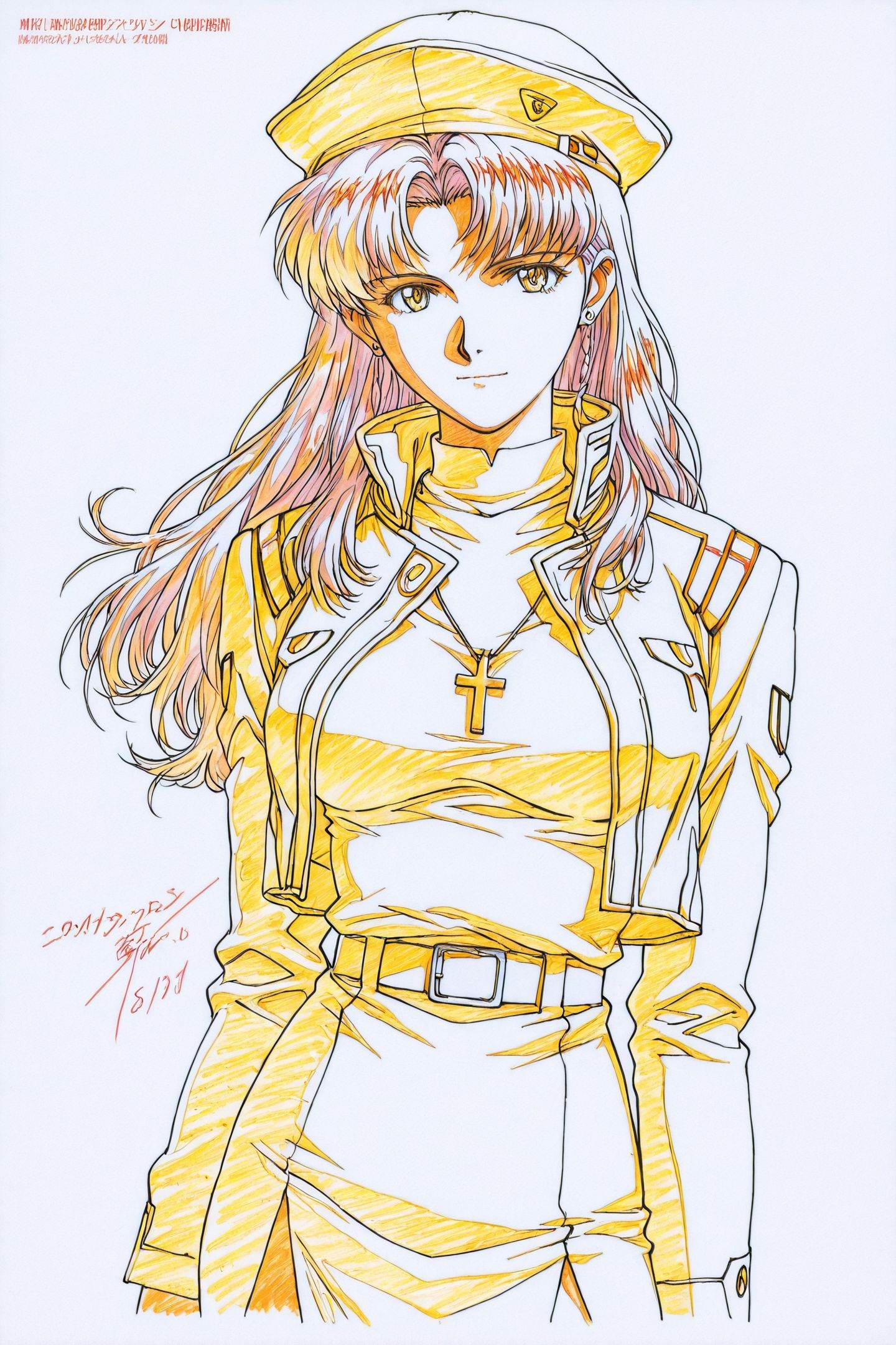 Colorful Line Art,  1girl,  katsuragi misato on Tensor.Art