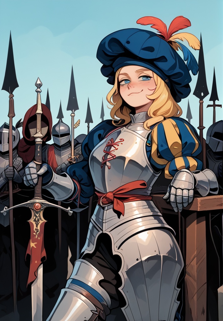 1girl,  blonde hair,  smug on Tensor.Art