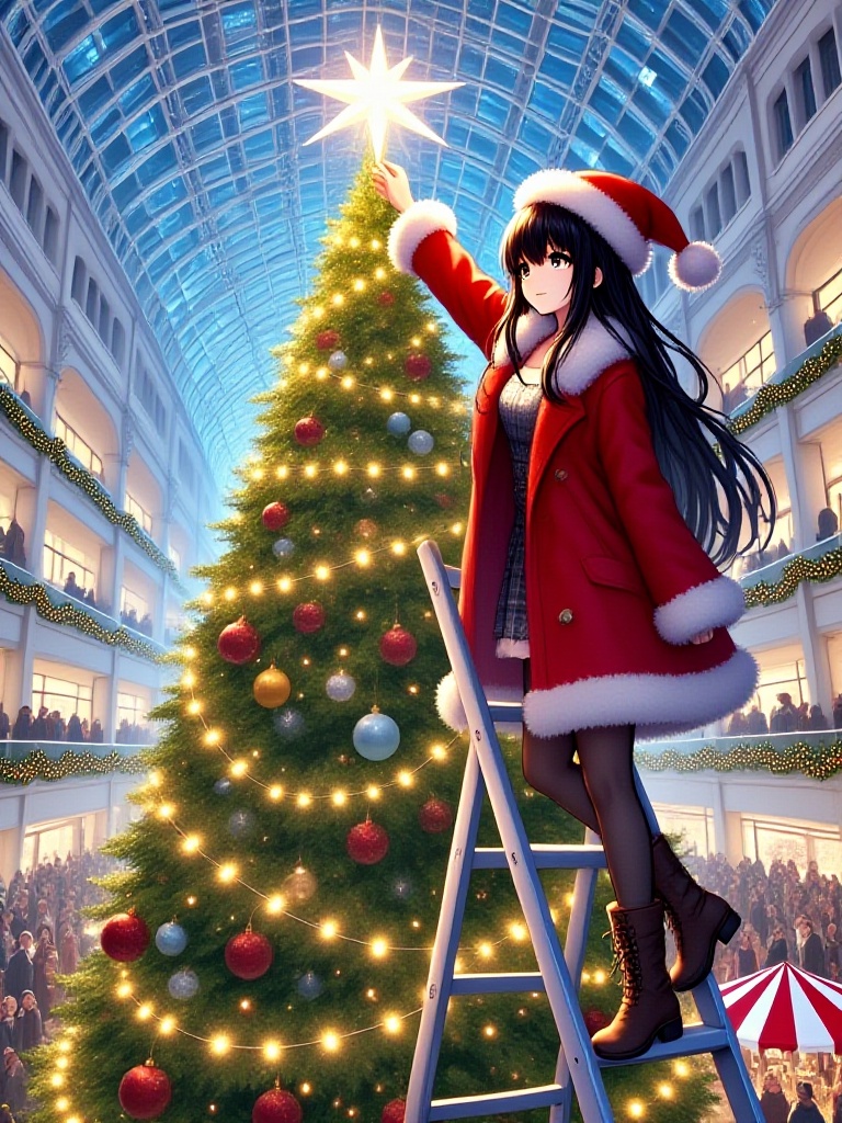 masterpiece,  best quality,  christmas tree with festive lights on Tensor.Art