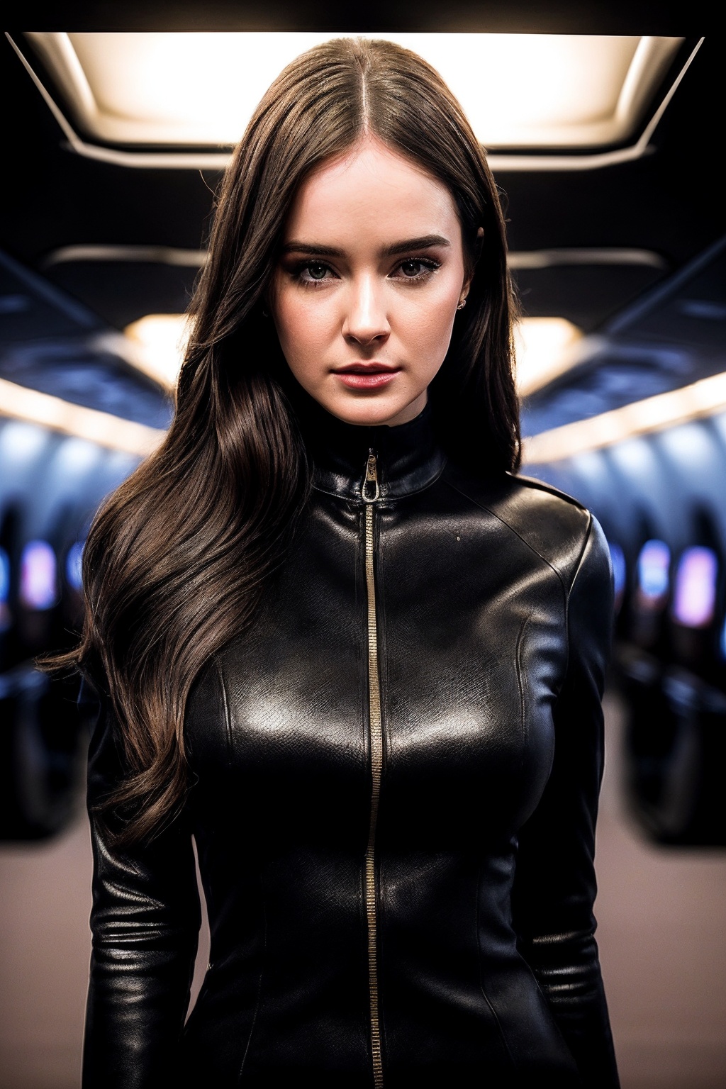 HazelM_SoloTI_v1,  (In a sharp,  authoritative outfit with military-inspired details and polished accessories on Tensor.Art