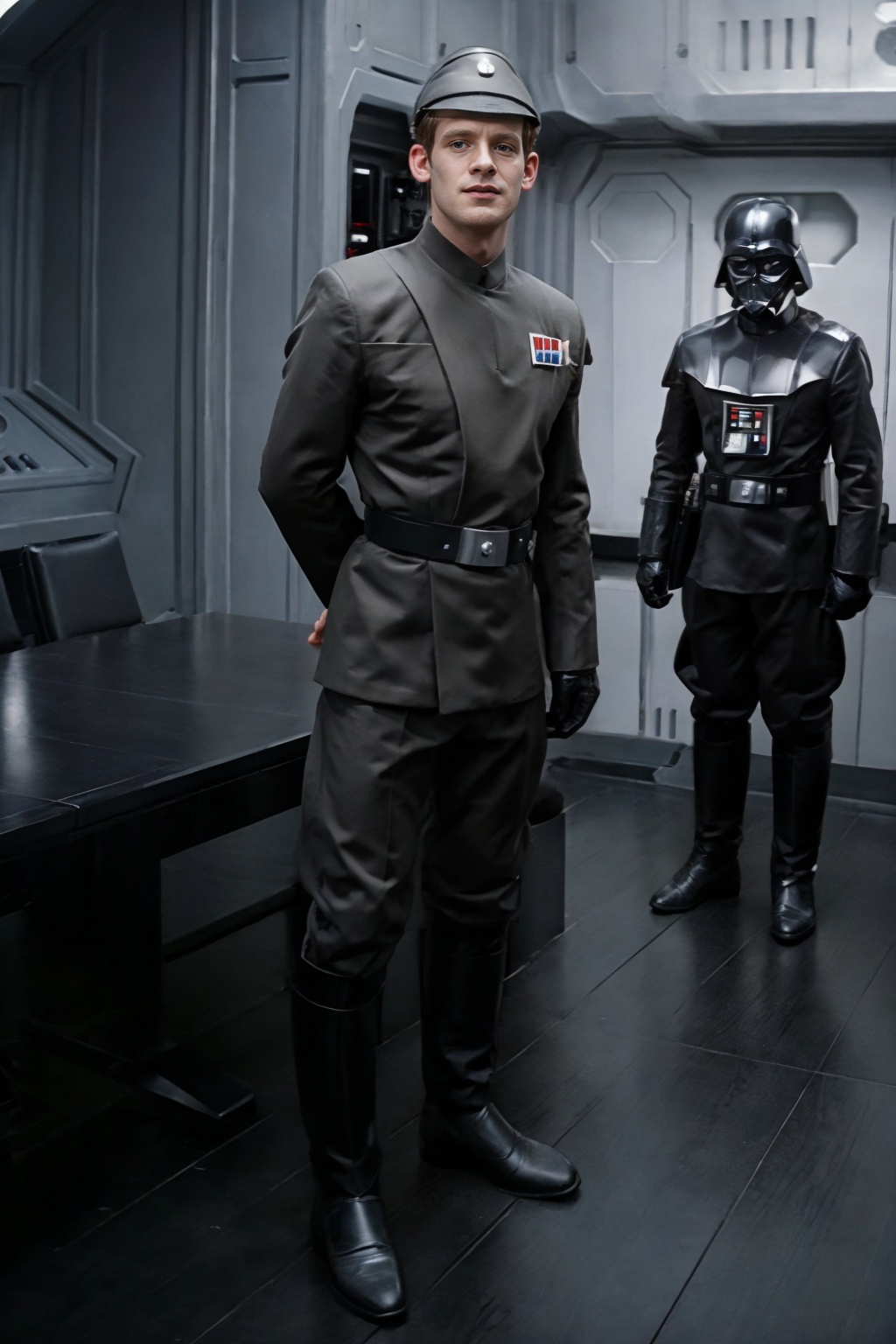 Star Wars,  conference room of the Death Star,  standing next to Darth Vader on Tensor.Art
