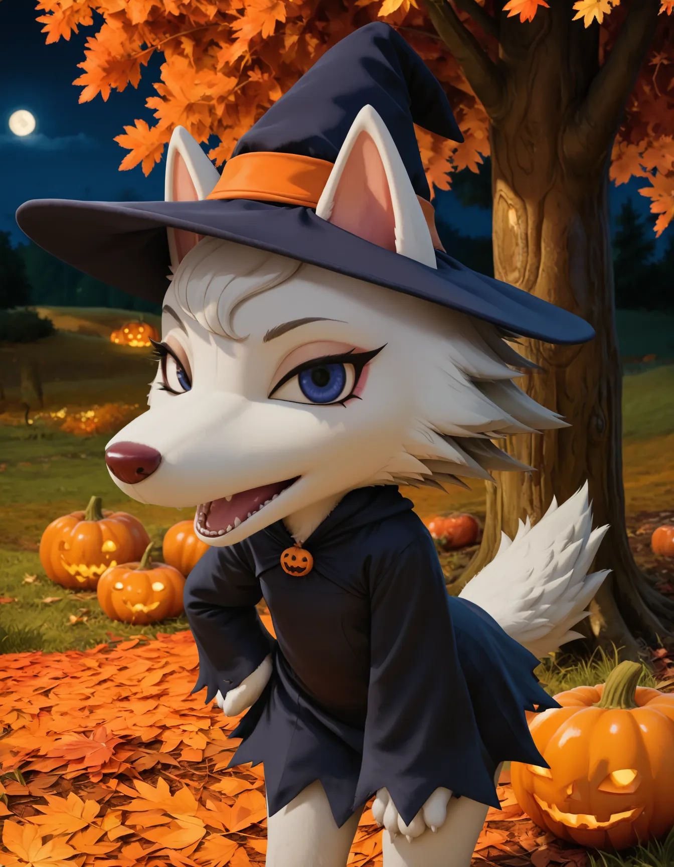 whitneyc,  wolf,  white fur on Tensor.Art