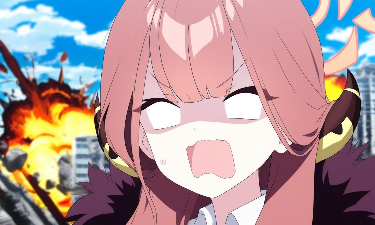 1girl,  aru \(blue archive\),  surprised on Tensor.Art
