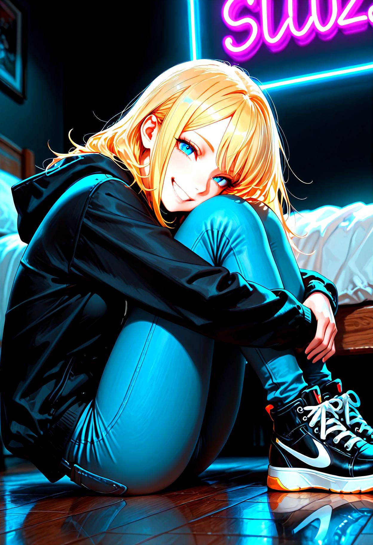 Smooth Quality,  1girl,  blonde hair on Tensor.Art