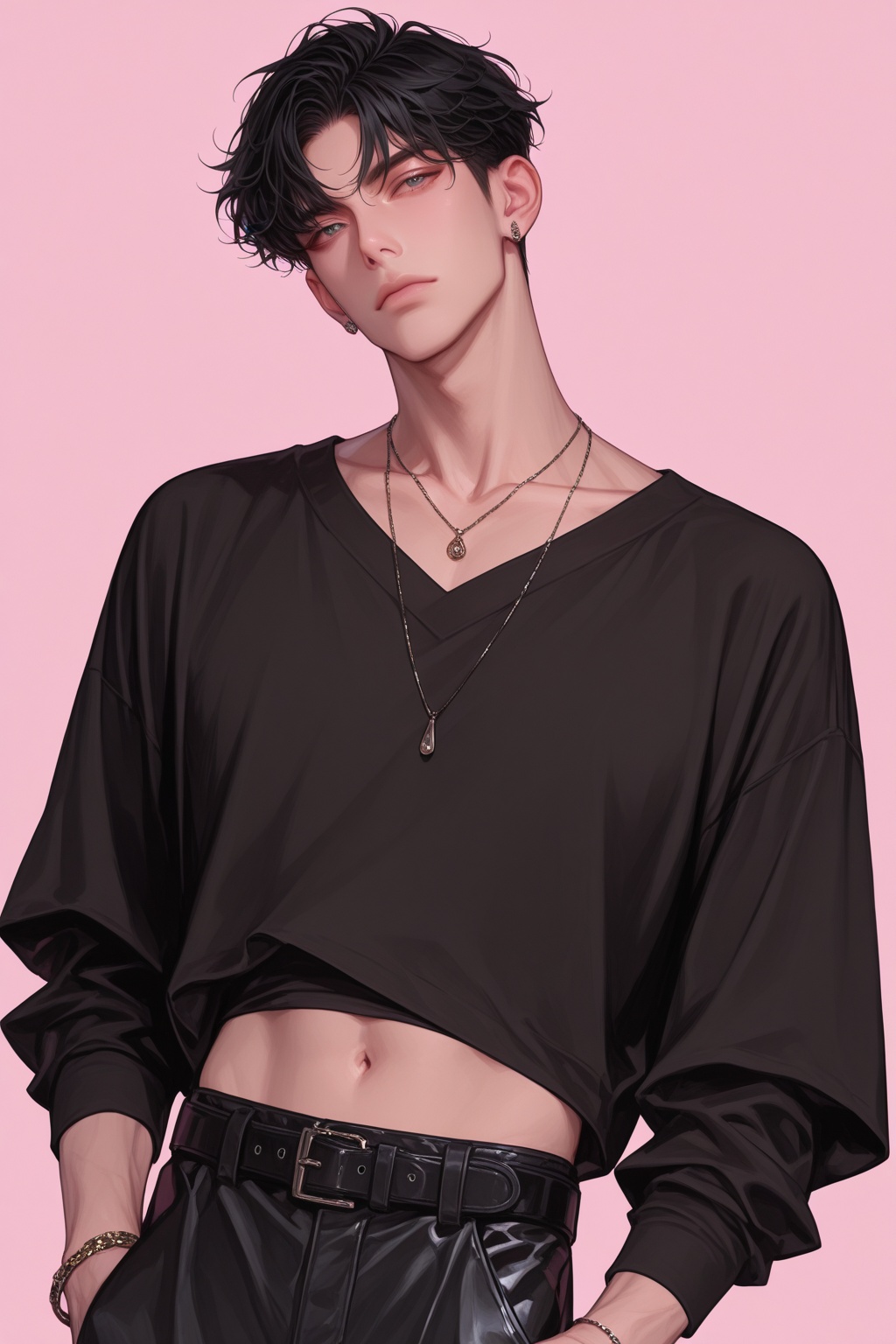 1boy,  jewelry,  male_focus on Tensor.Art