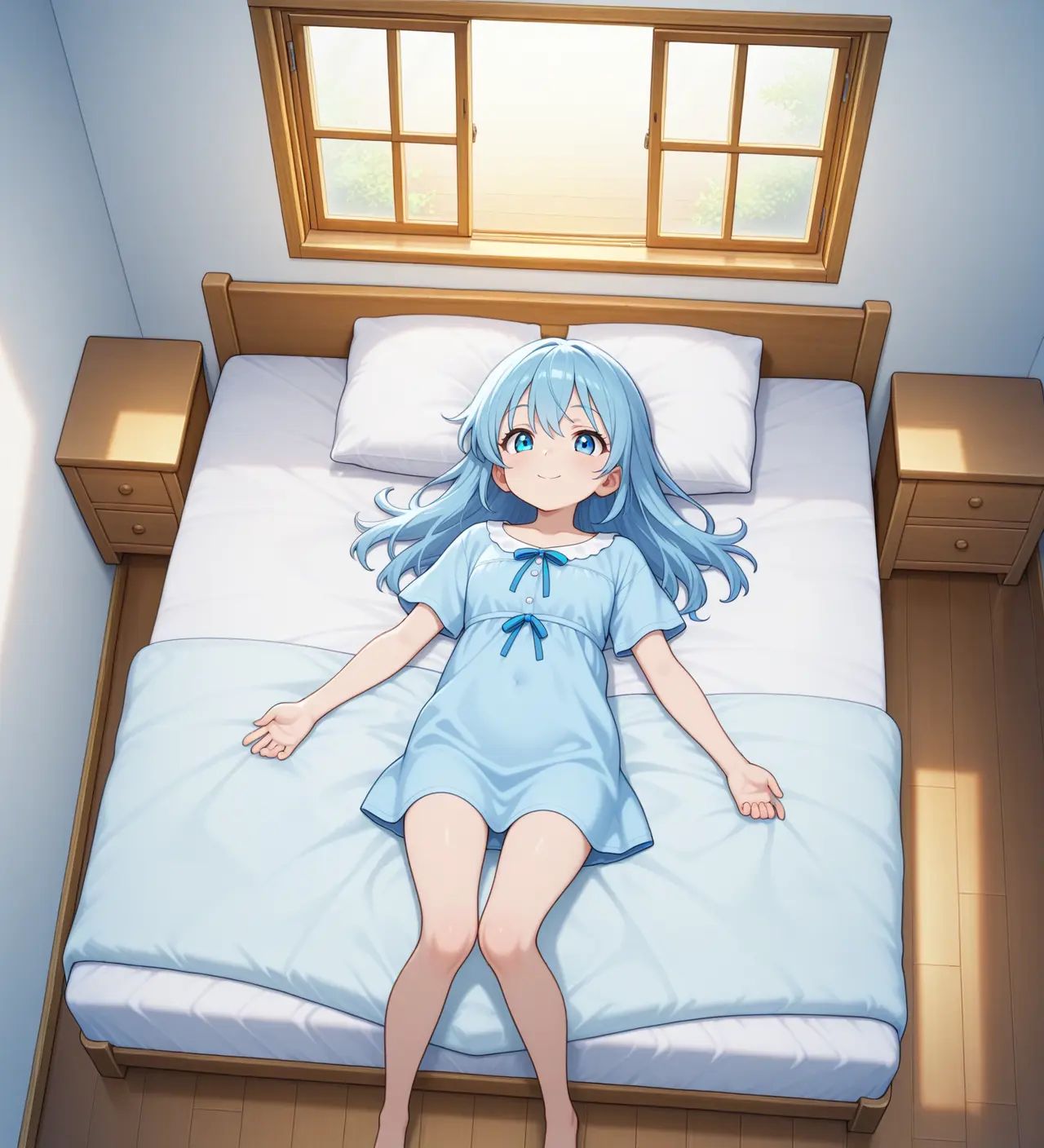 1girl,  blue hair,  blue eyes on Tensor.Art