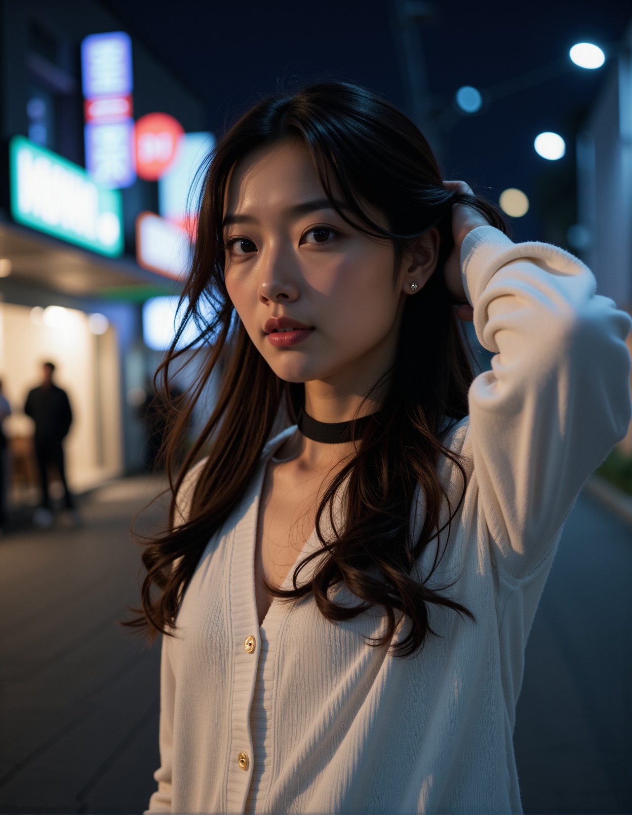 In a breathtakingly rendered 8K masterpiece,  a stunning 22-year-old J-pop girl is captured in an ultra-realistic photo. S...