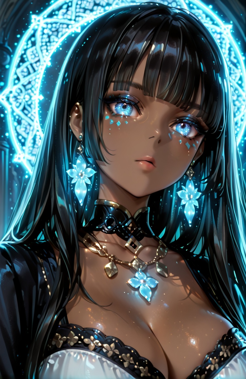 1girl,  jewelry,  blue eyes on Tensor.Art