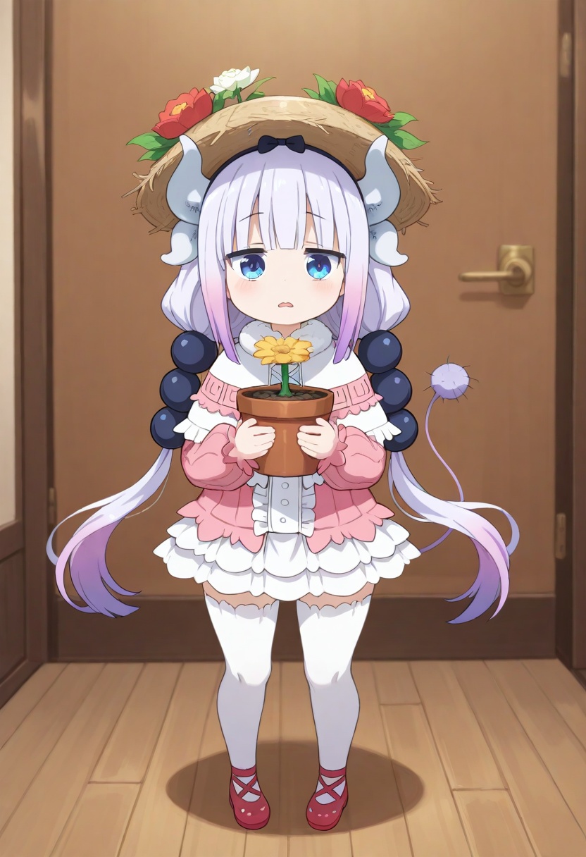 kanna_kamui,  1girl,  tail_chaos_tornado on Tensor.Art