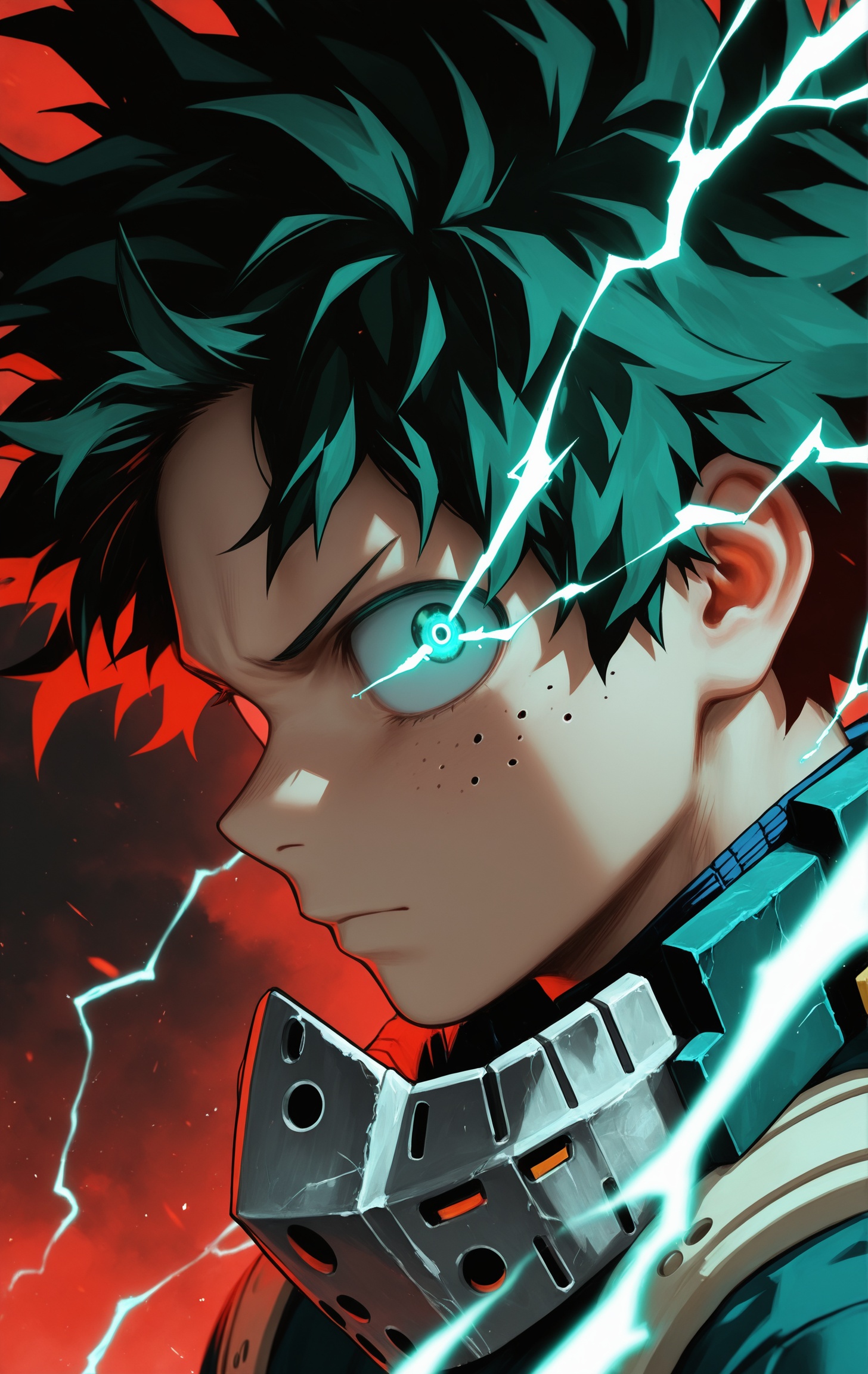 1 boy,  Midoriya Izuku \(Boku no Hero Academia\),  determined on Tensor.Art