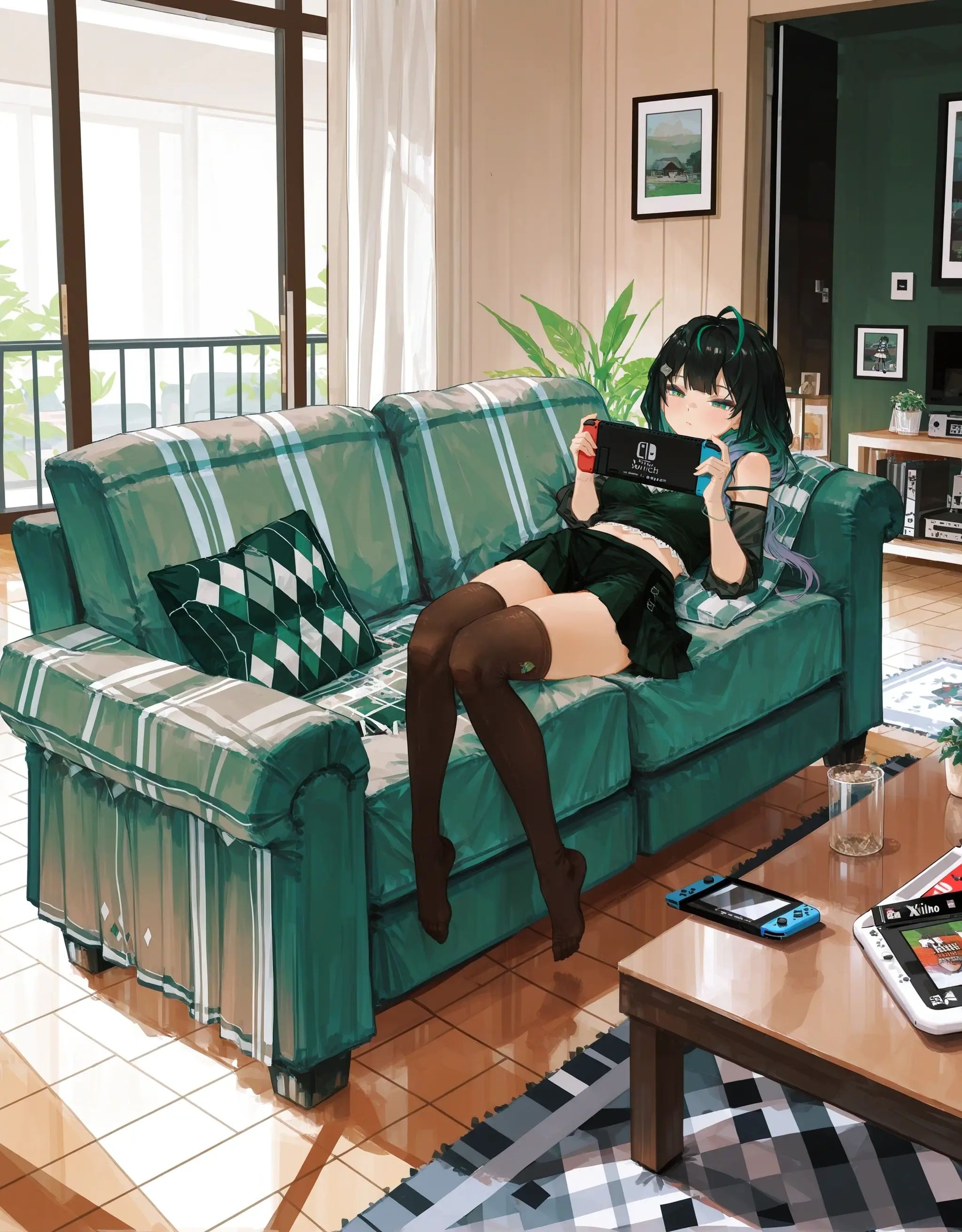 1girl,  shin yuya \(cute\),  sitting on Tensor.Art