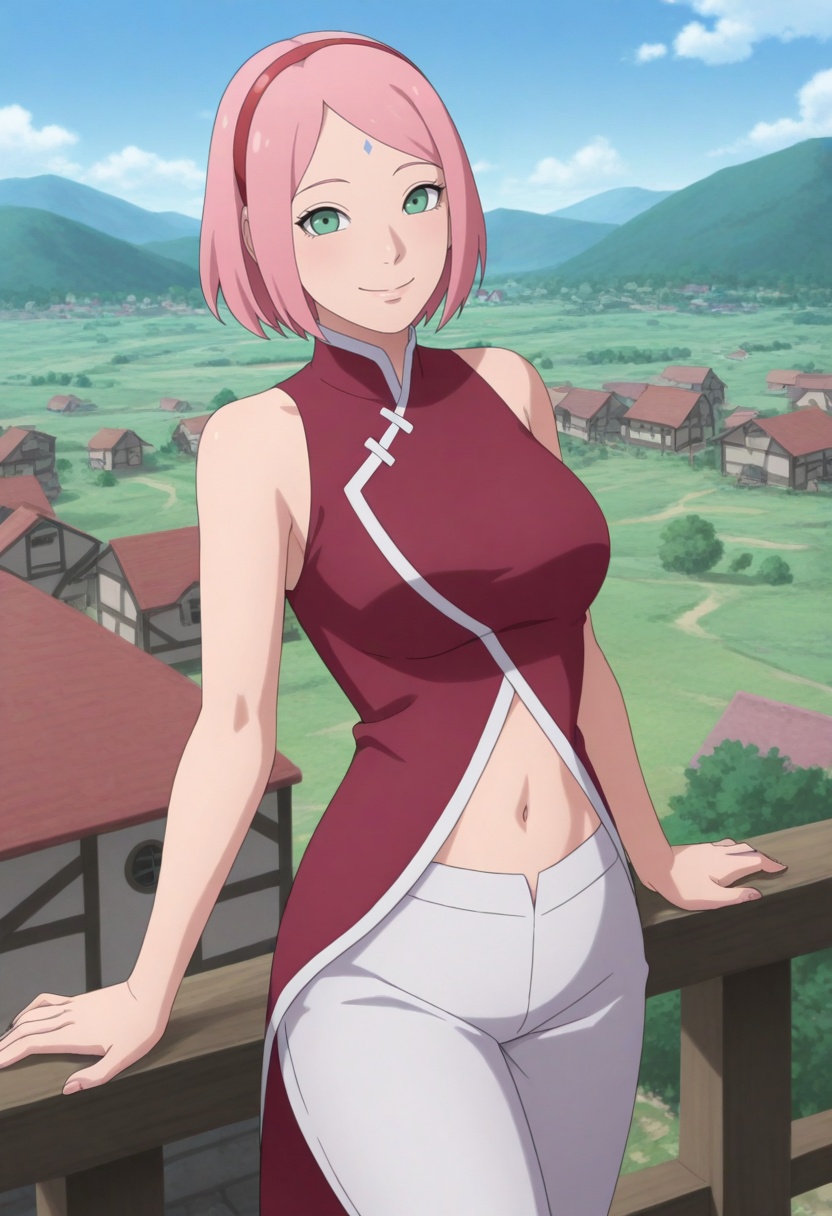 sakurabr,  1girl,  pink hair on Tensor.Art