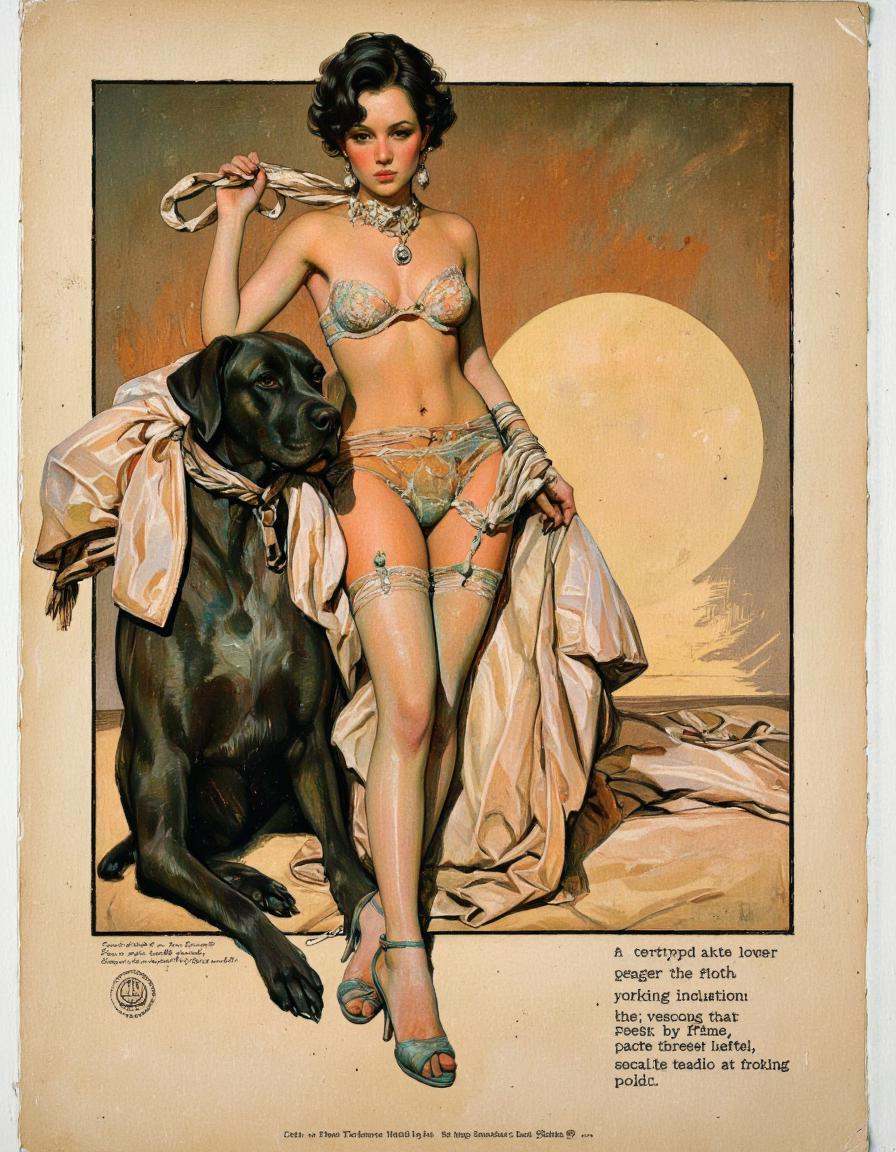 A graphic erotic comics illustration style featuring a sexy pinup girl,  alluring,  provocative on Tensor.Art