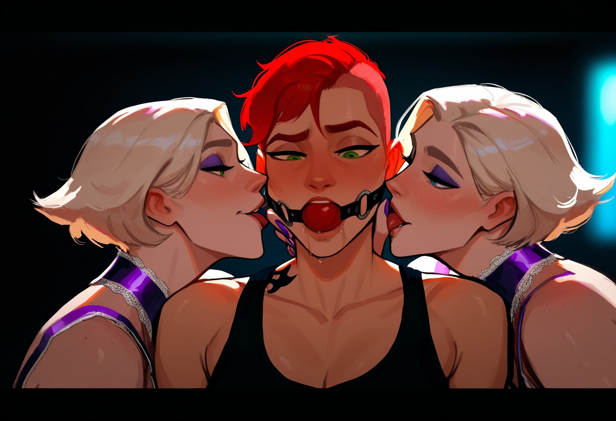 trio,  portrait,  close-up on Tensor.Art
