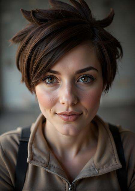 Tracer is a woman. closeup face portrait on Tensor.Art