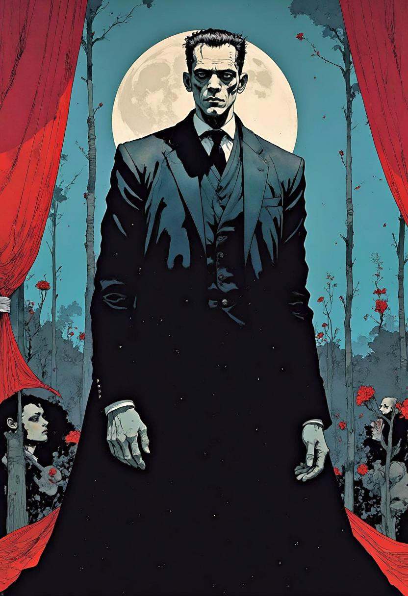 A digital illustration featuring Victor Frankenstein. on Tensor.Art