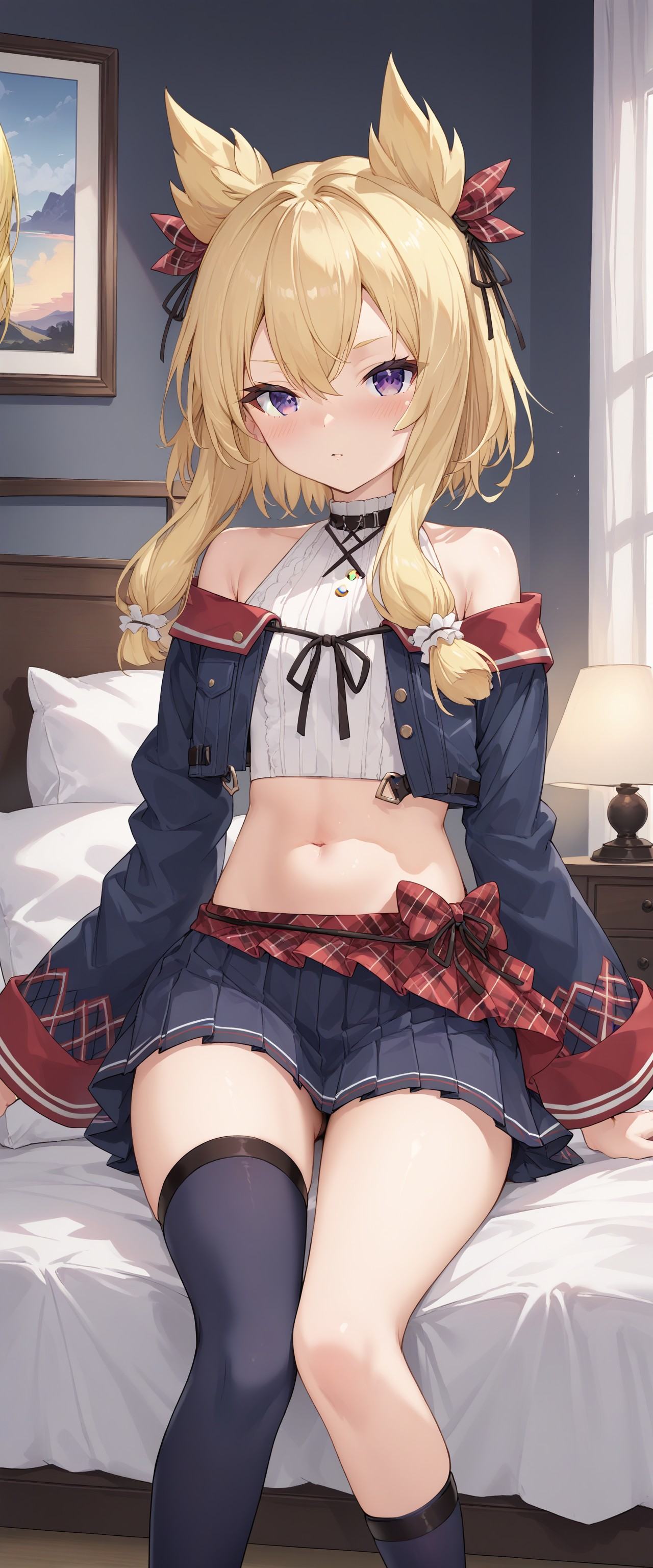 Warspite idol,  blonde hair,  purple eyes on Tensor.Art