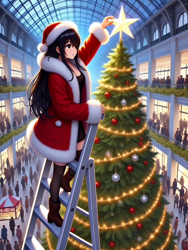 masterpiece,  best quality,  christmas tree with festive lights on Tensor.Art