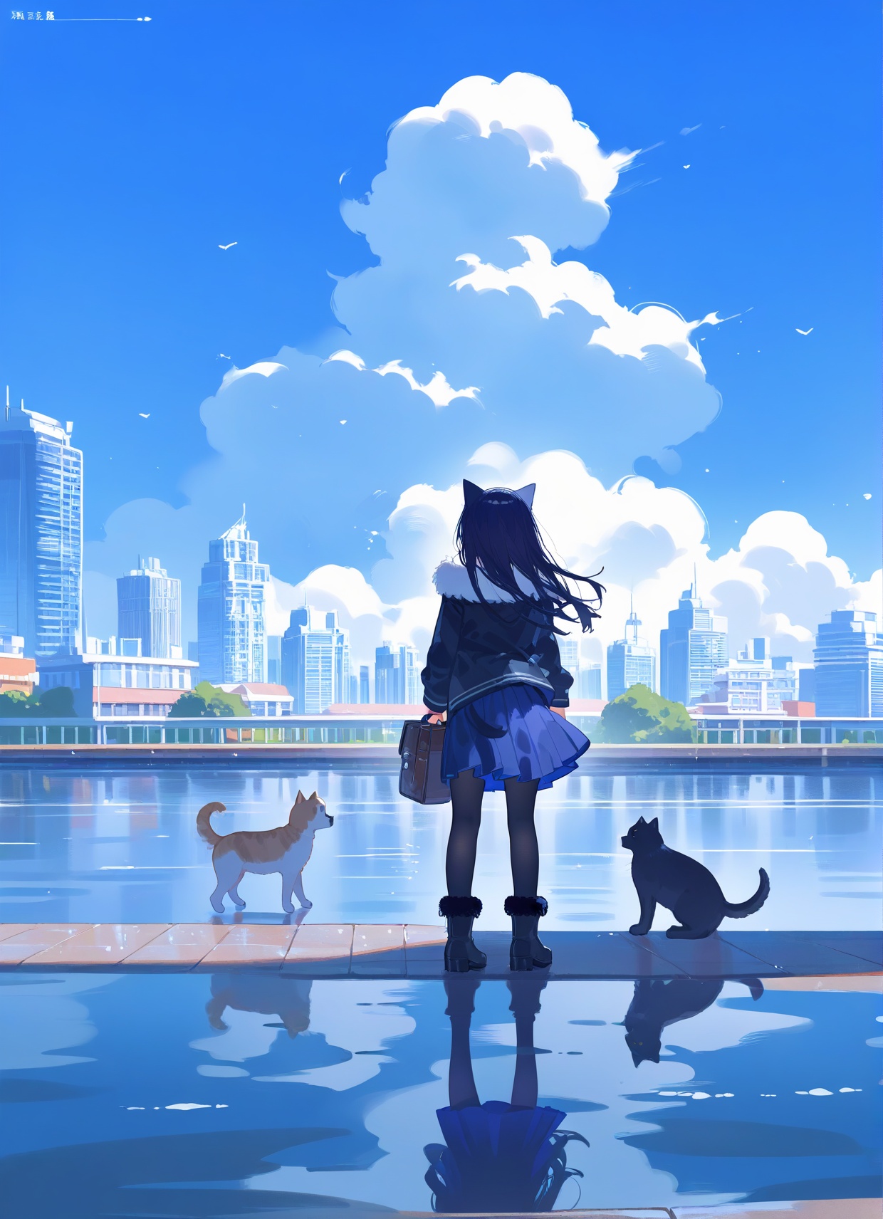 1girl,  animal ears,  cloud on Tensor.Art